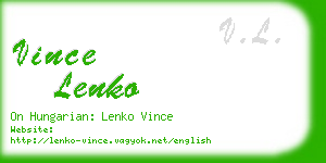 vince lenko business card